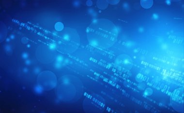 İnternet ikili veri kodu hesaplama veya iletim süreci, İnternet Fiber Optik Veri Arkaplanı, İkili Kod Arkaplanı, Dijital Soyut Teknoloji Arkaplanı