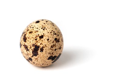 Beyaz arka planda izole edilmiş bıldırcın yumurtası..