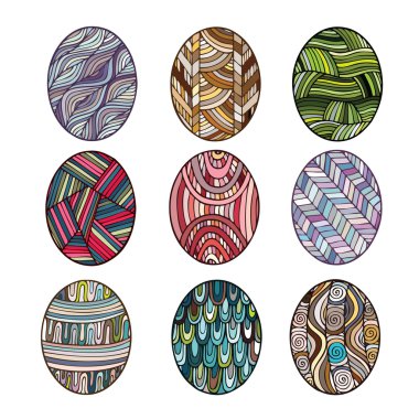 Easter eggs in the ethnic tribal style