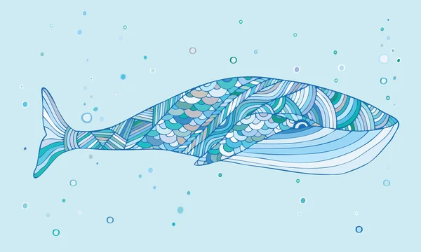 Mascotte de baleine symbole — Image vectorielle