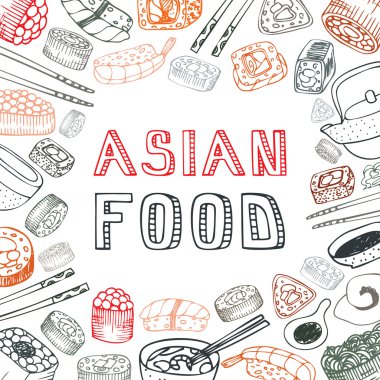 Asya gıda arka plan
