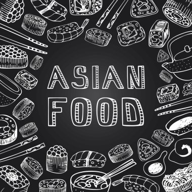 Asya gıda arka plan