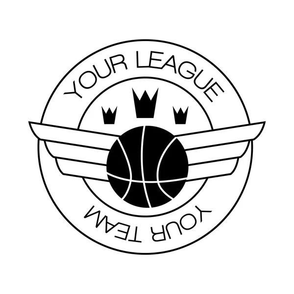 Diseño del logo del baloncesto — Vector de stock