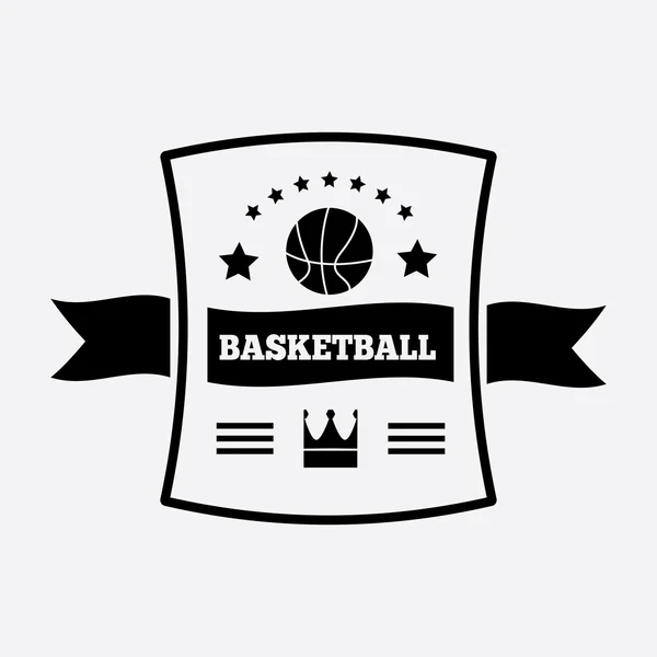 Diseño del logo del baloncesto — Archivo Imágenes Vectoriales