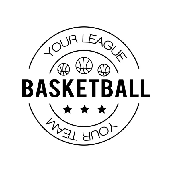 Diseño del logo del baloncesto — Vector de stock