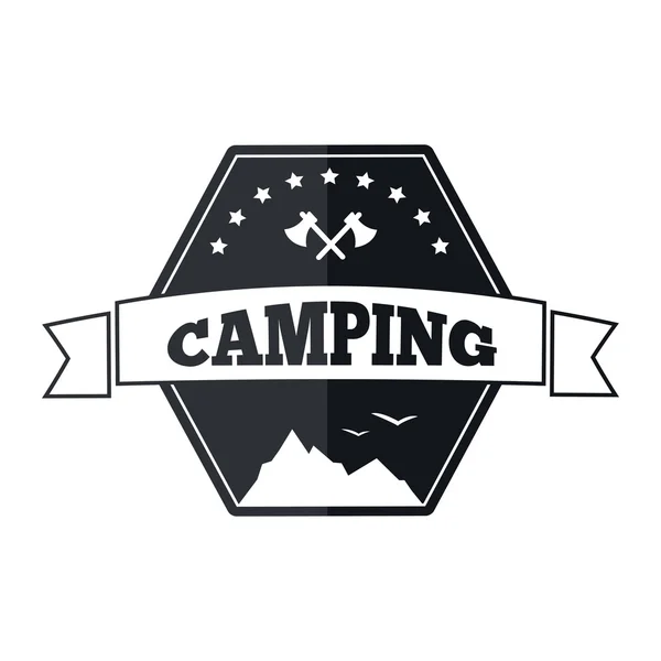 Logo camping design — Image vectorielle