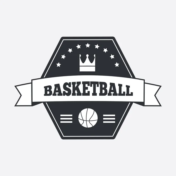 Diseño del logo del baloncesto — Archivo Imágenes Vectoriales