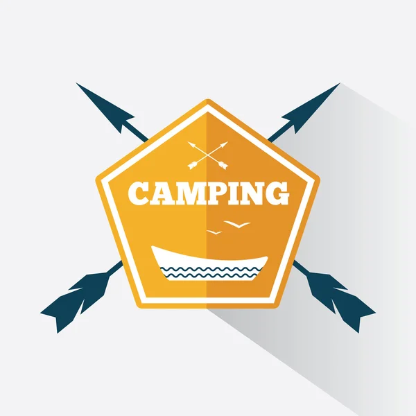 캠핑 로고 디자인 — 스톡 벡터
