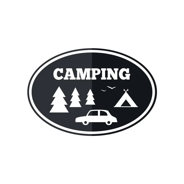 Diseño del logo Camping — Vector de stock