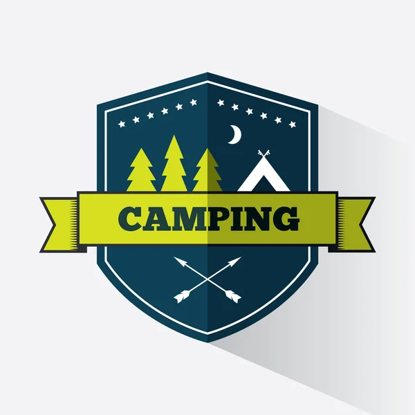 Camping logo ontwerp — Stockvector