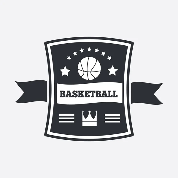 Diseño del logo del baloncesto — Archivo Imágenes Vectoriales