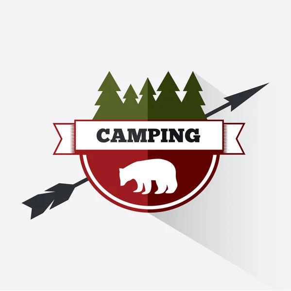 Logoutforming til camping – stockvektor