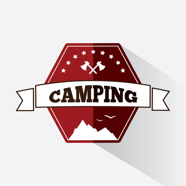 캠핑 로고 디자인 — 스톡 벡터