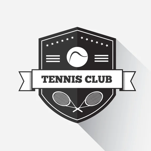 Modèle d'emblème de tennis — Image vectorielle