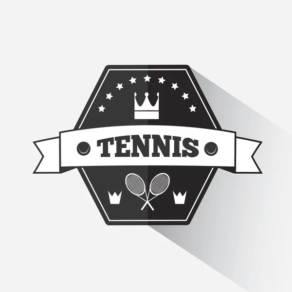 Modèle d'emblème de tennis — Image vectorielle