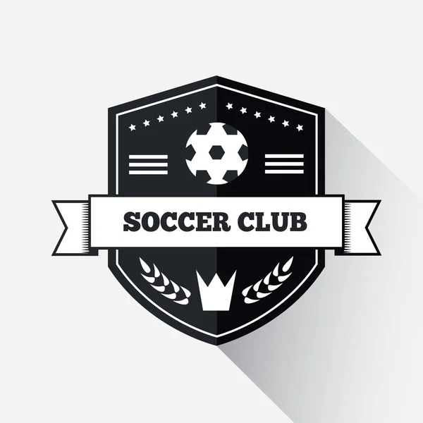 Emblema de fútbol o fútbol — Vector de stock