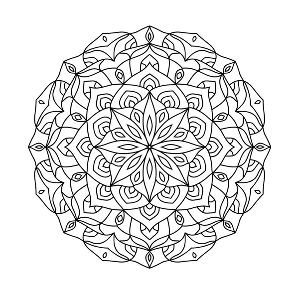 Mandala színezés könyv a felnőttek számára — Stock Vector