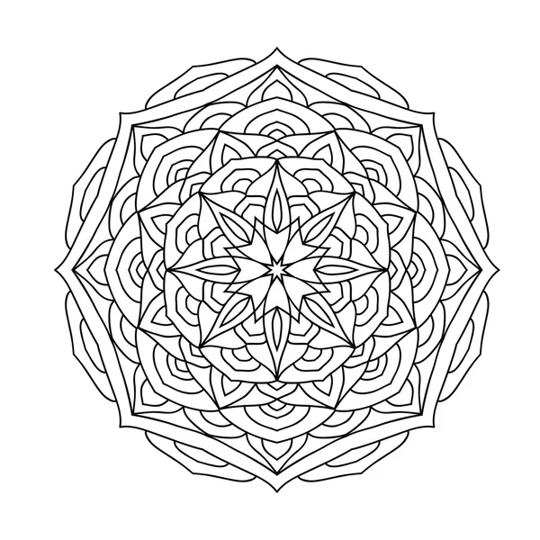 Livre de coloriage Mandala pour adultes — Image vectorielle