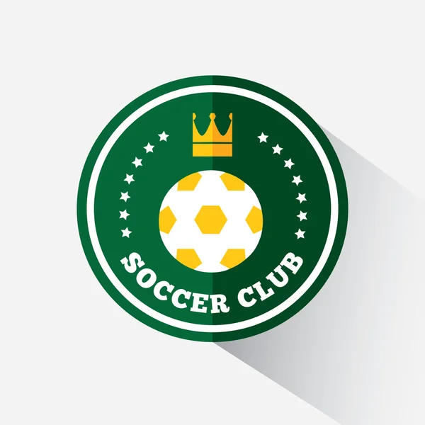 Emblema de fútbol o fútbol — Vector de stock