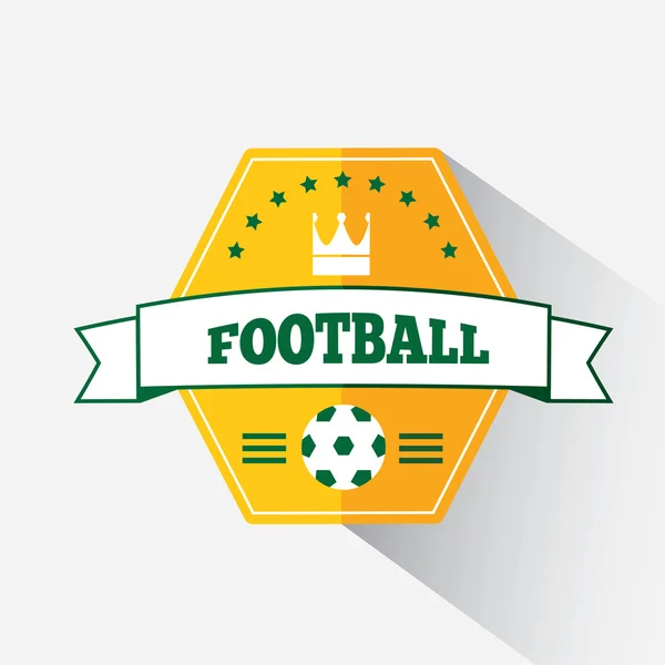 Emblema de fútbol o fútbol — Vector de stock