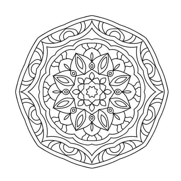 Mandala coloring book for adults — Stock Vector