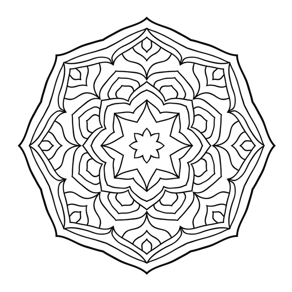 Mandala coloring book for adults — Stock Vector