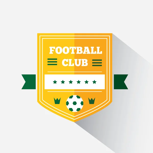 Voetbal of de voetbal embleem — Stockvector