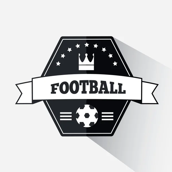 Voetbal of de voetbal embleem — Stockvector