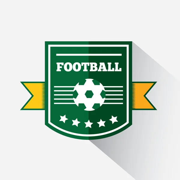 Voetbal of de voetbal embleem — Stockvector