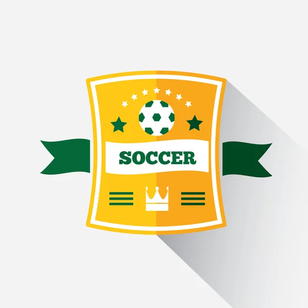 Emblema de fútbol o fútbol — Vector de stock