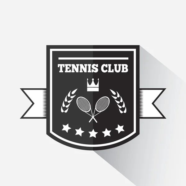 Modèle d'emblème de tennis — Image vectorielle