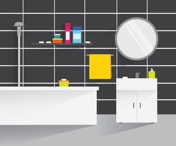 Interior moderno cuarto de baño — Vector de stock