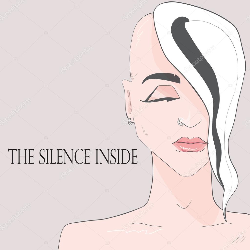 Poster banner con l immagine di un punk ragazza triste — Vettoriali di Jly19 Trova immagini simili