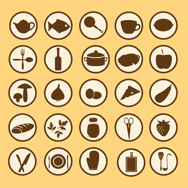 Kitchenware icons — Stock Vector