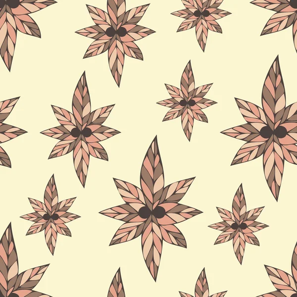 Délicieux motif sans couture composé de fleurs aux couleurs vintage — Image vectorielle