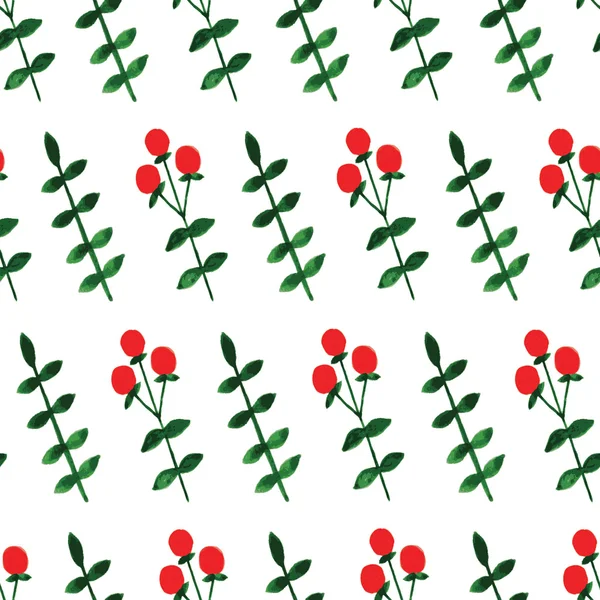꽃 수채화 원활한 패턴 — 스톡 벡터