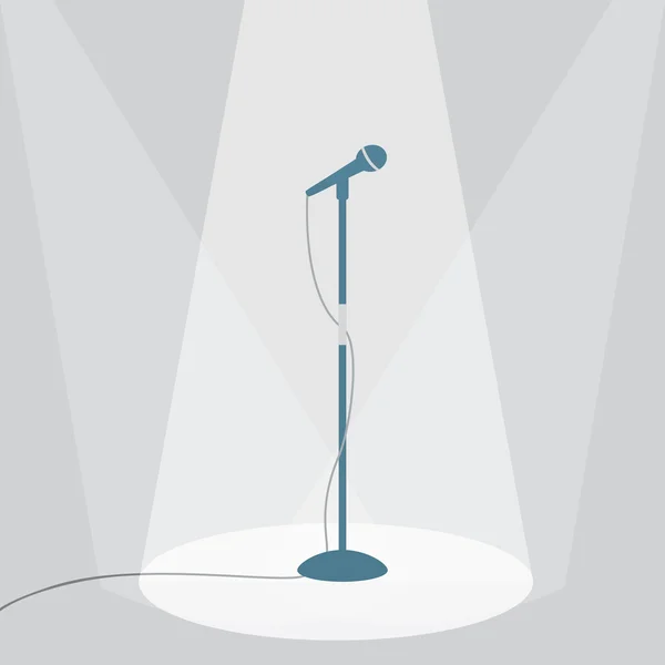 sahne sahne ışıkları altında üzerinde mikrofon