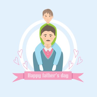 Şirin baba günü kartında