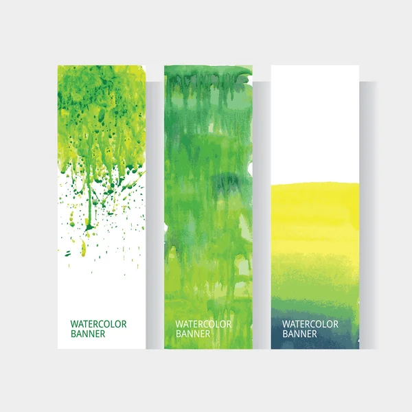 Vektor vertikale Business Banner Set mit abstrakten Regenbogen-Wasser — Stockvektor