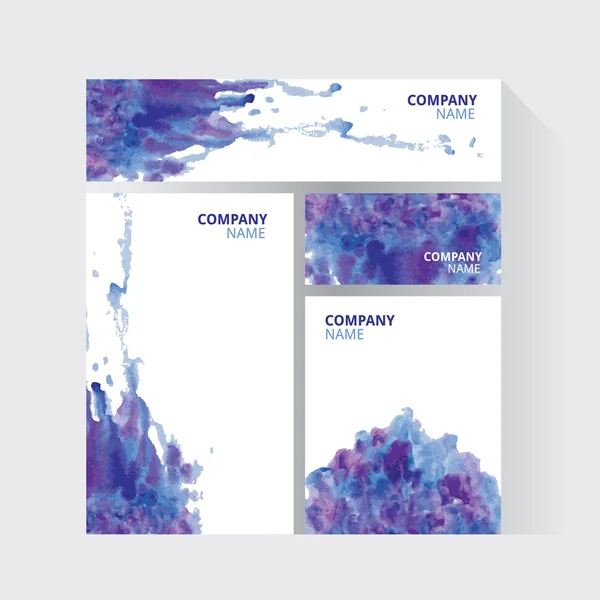 Vektor visuelle Corporate Identity mit Farbe Aquarell Fleck — Stockvektor