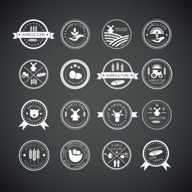 Agriculture and farming logos. clipart