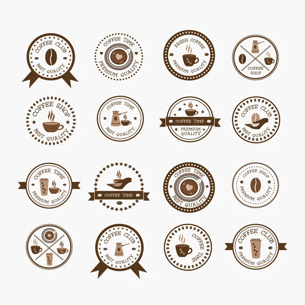 Set de elementos de estilo vintage de la cafetería — Vector de stock