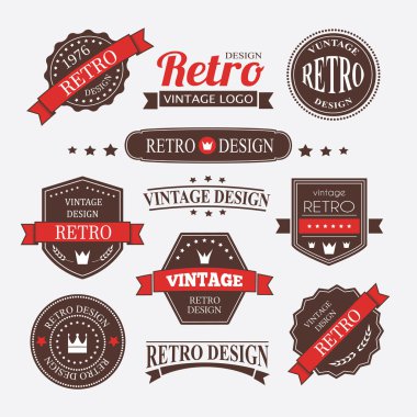 Retro Vintage Insignias veya Logotype
