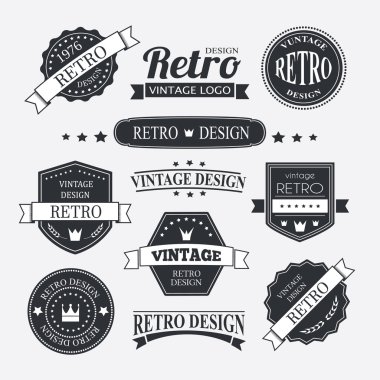 Retro Vintage Insignias veya Logotype