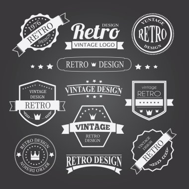 Retro Vintage Insignias veya Logotype