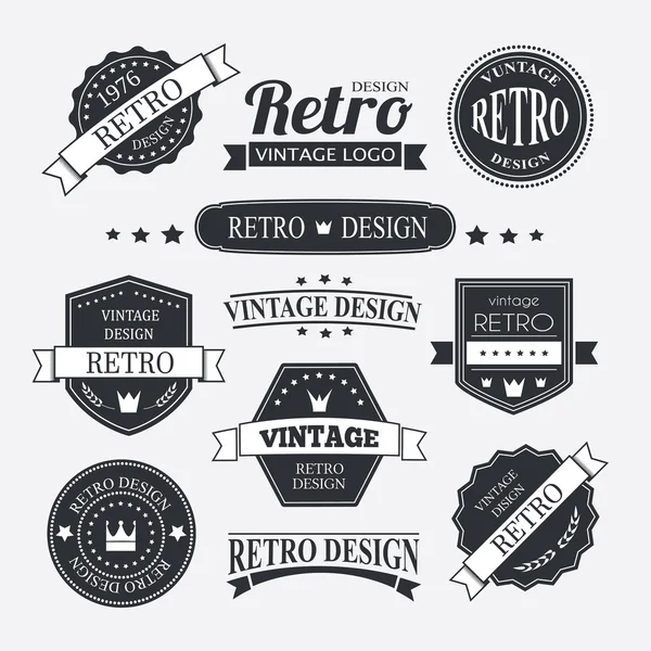 Twelve Vintage Insignias Or Labels — Stock Vector © Rometl6 #37327953