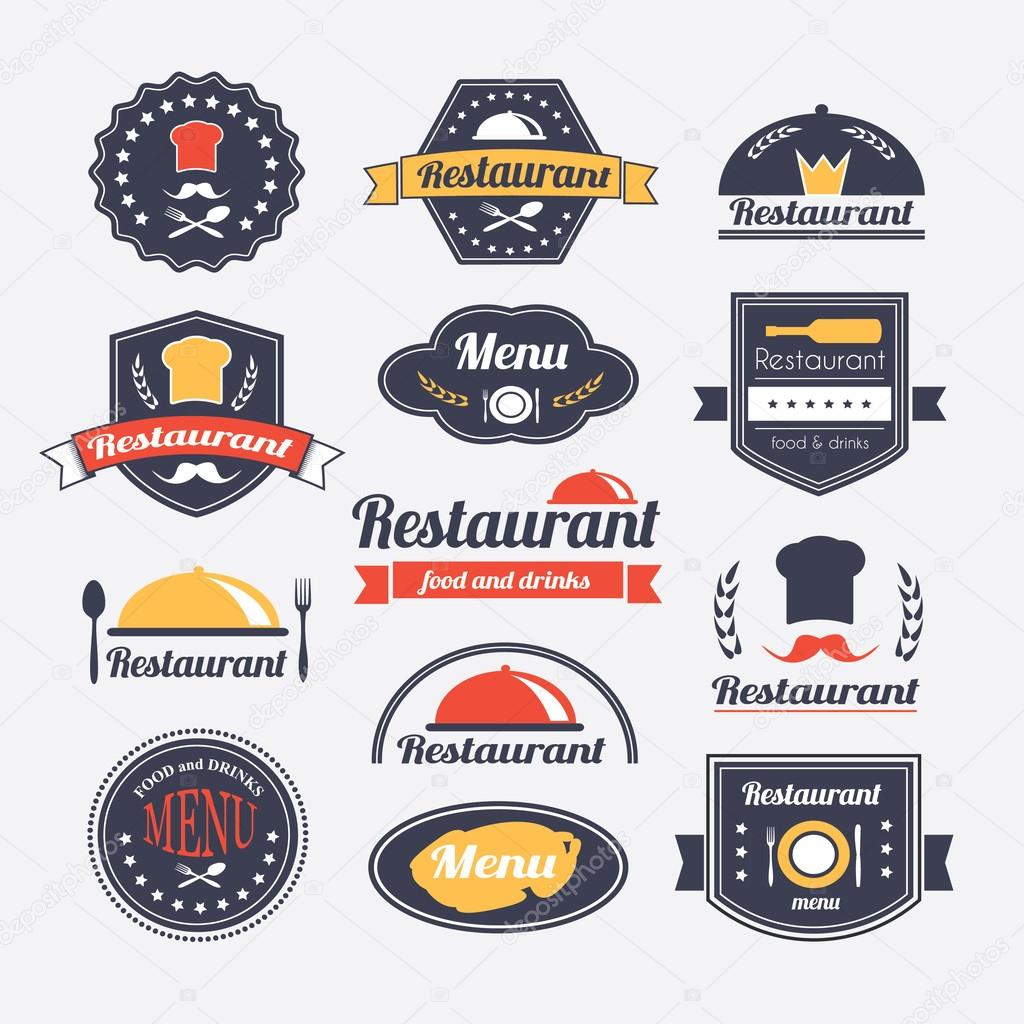 retro food logos