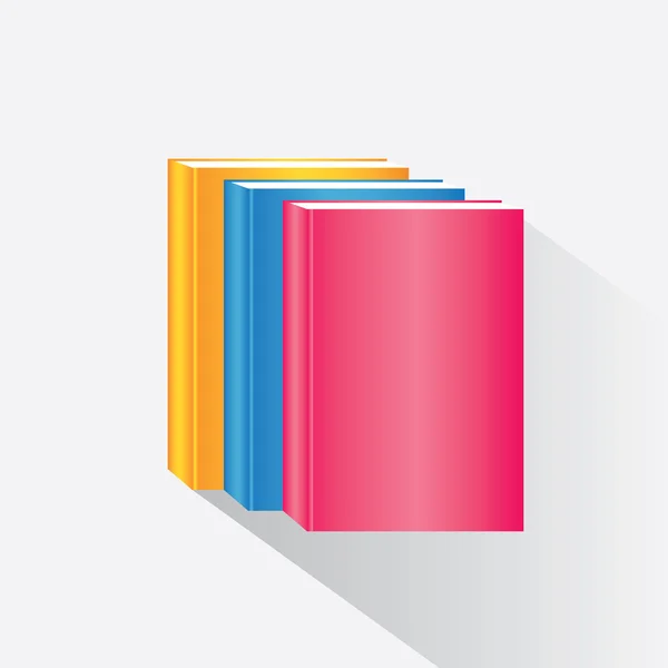 Stapel kleurrijke boeken — Stockvector