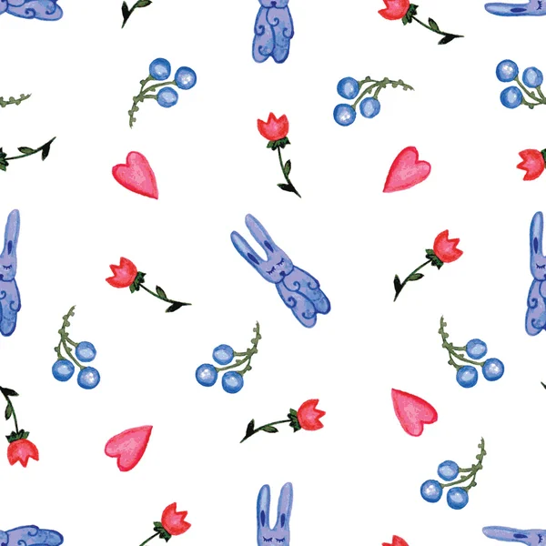 Aquarelle florale motif sans couture — Image vectorielle