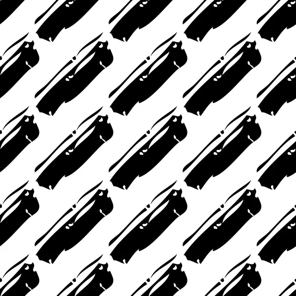 Patrón dibujado a mano con pinceladas cortas en blanco y negro — Vector de stock